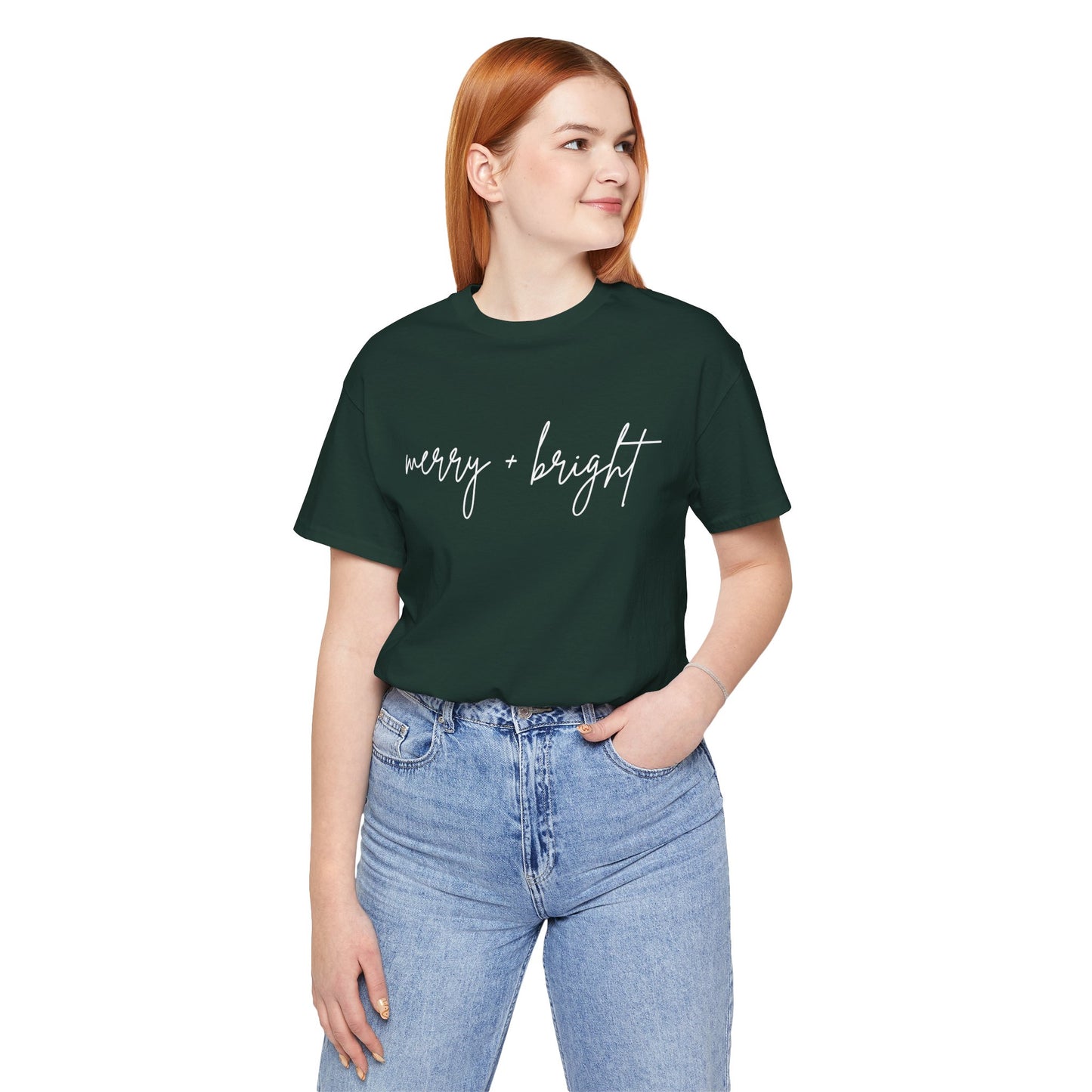 Merry + Bright Cursive Tee