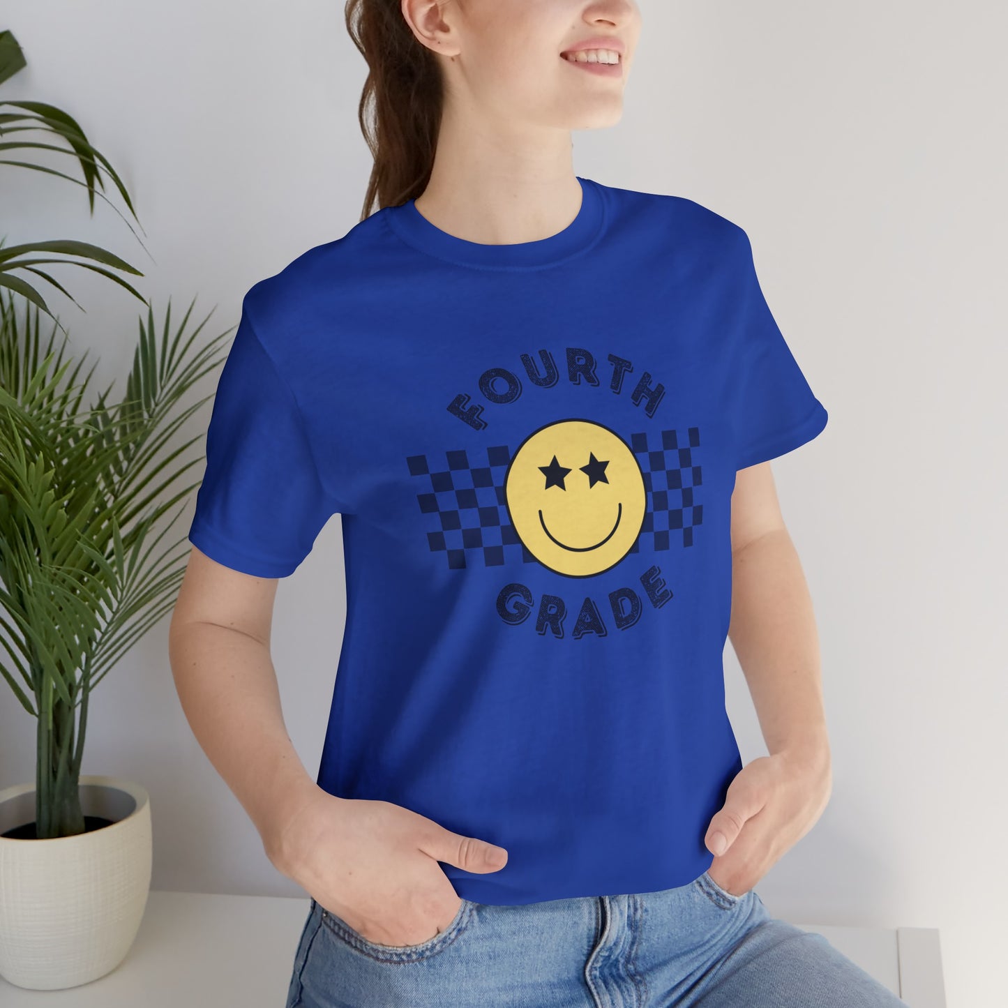 Fourth Grade Star Eyed Smiley Tee