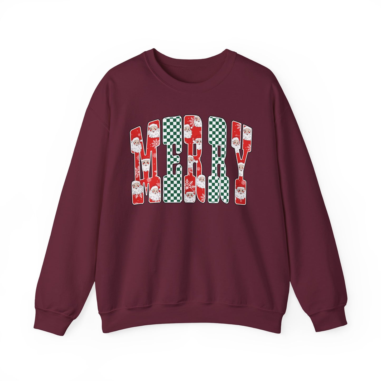 Merry Graphic Letters Holiday Crewneck