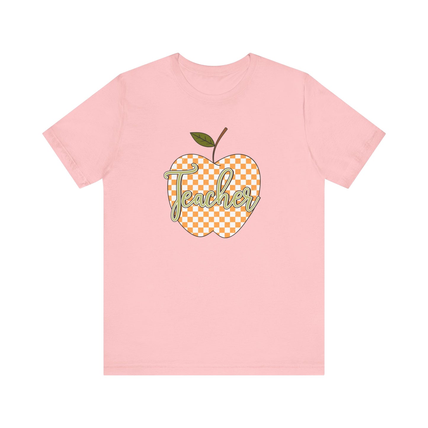 Teacher Orange Checkered Apple