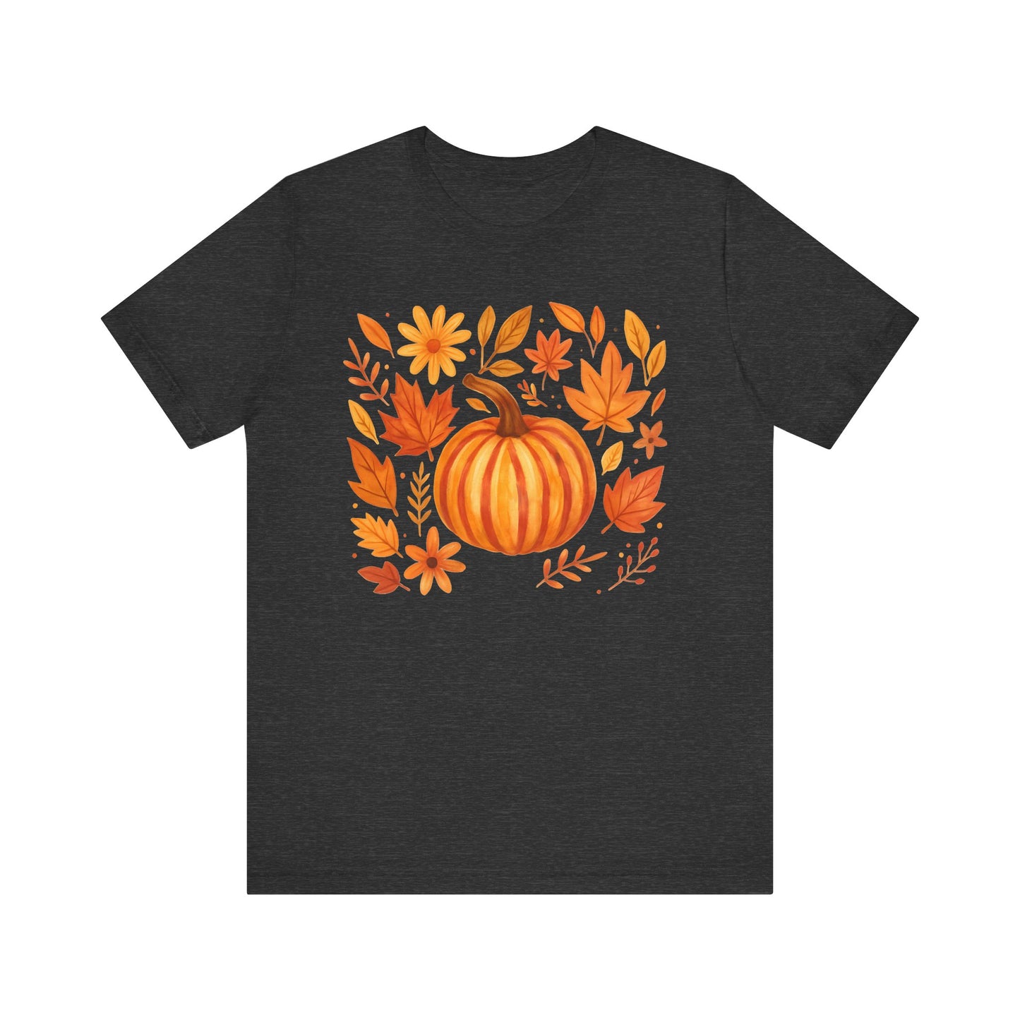 Autumn Pumpkins & Leaves Graphic Tee