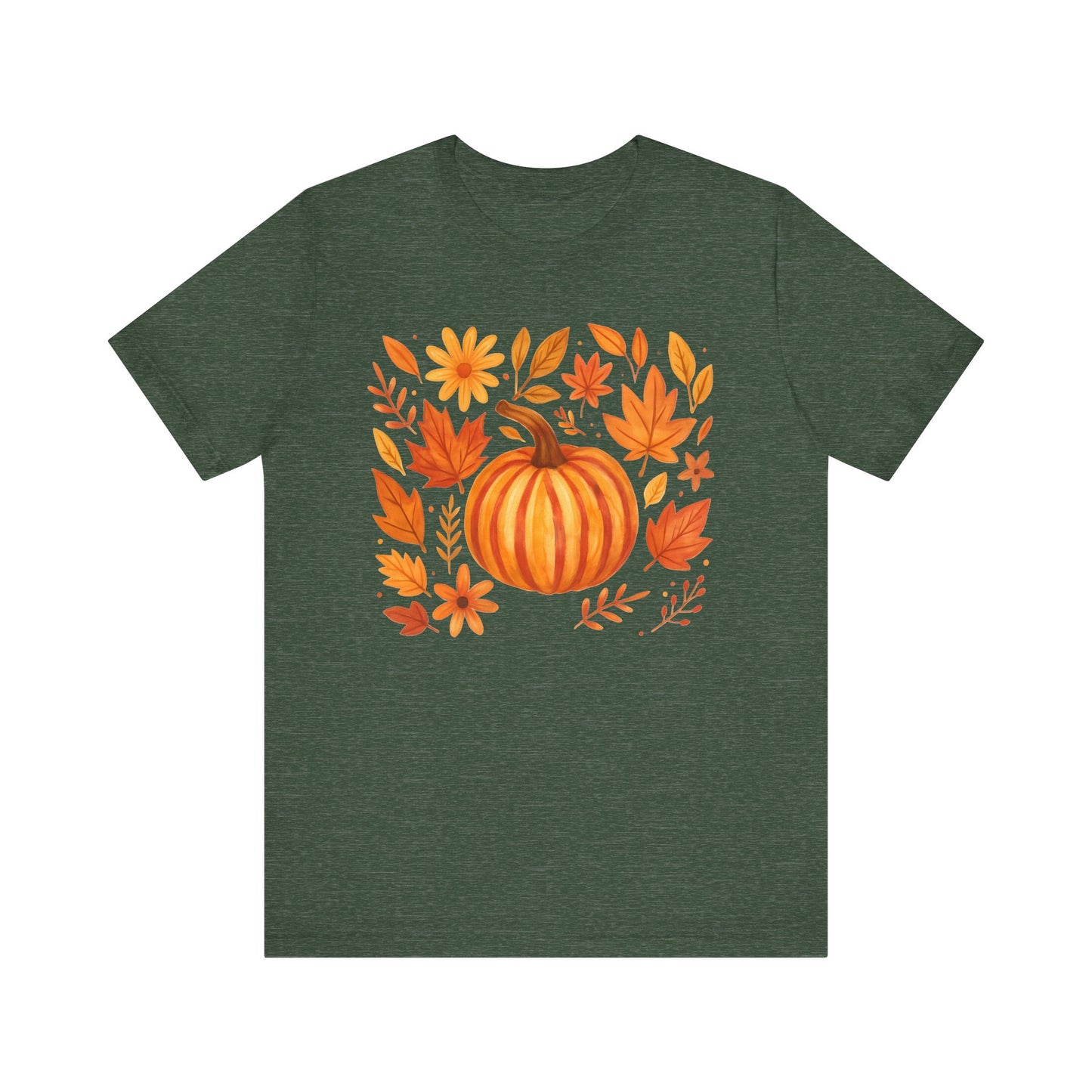 Autumn Pumpkins & Leaves Graphic Tee