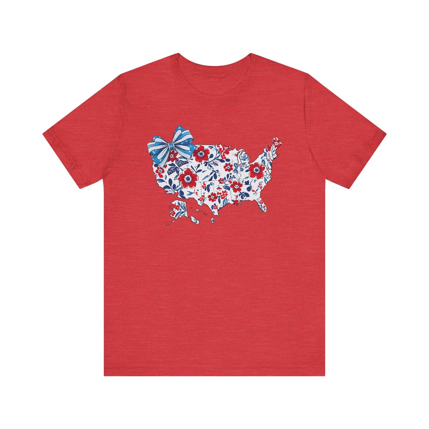 Floral USA Map Tee