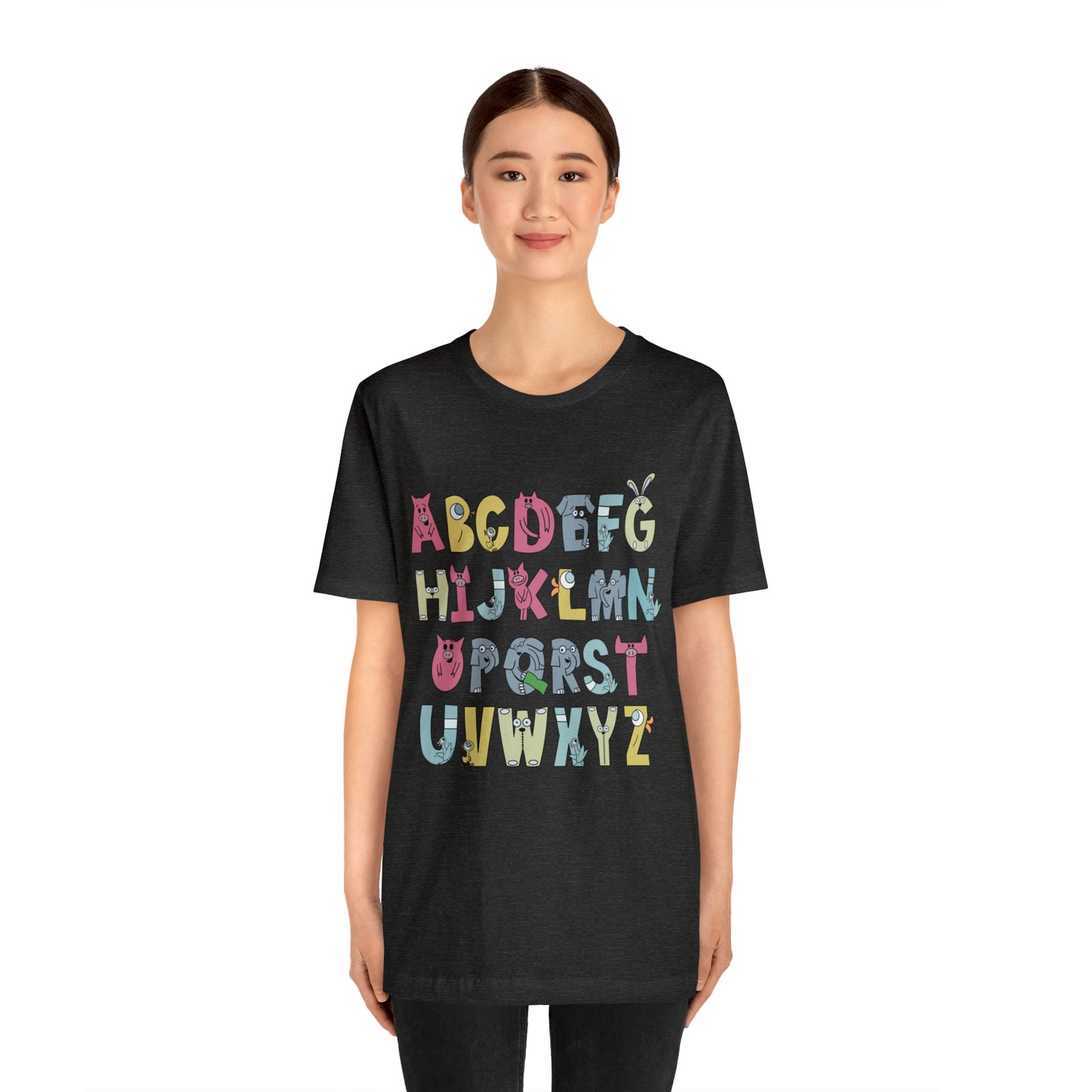Elephant and Piggie Alphabet Unisex Jersey Short Sleeve Tee