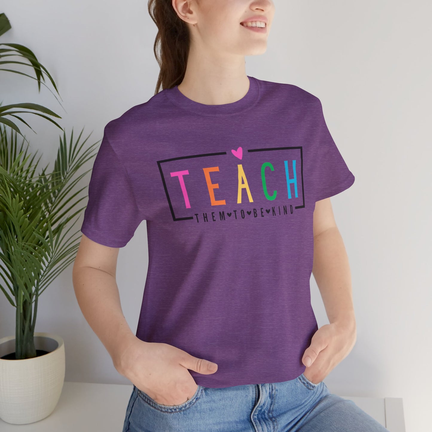 Teach Them To Be Kind Unisex Jersey Short Sleeve Tee
