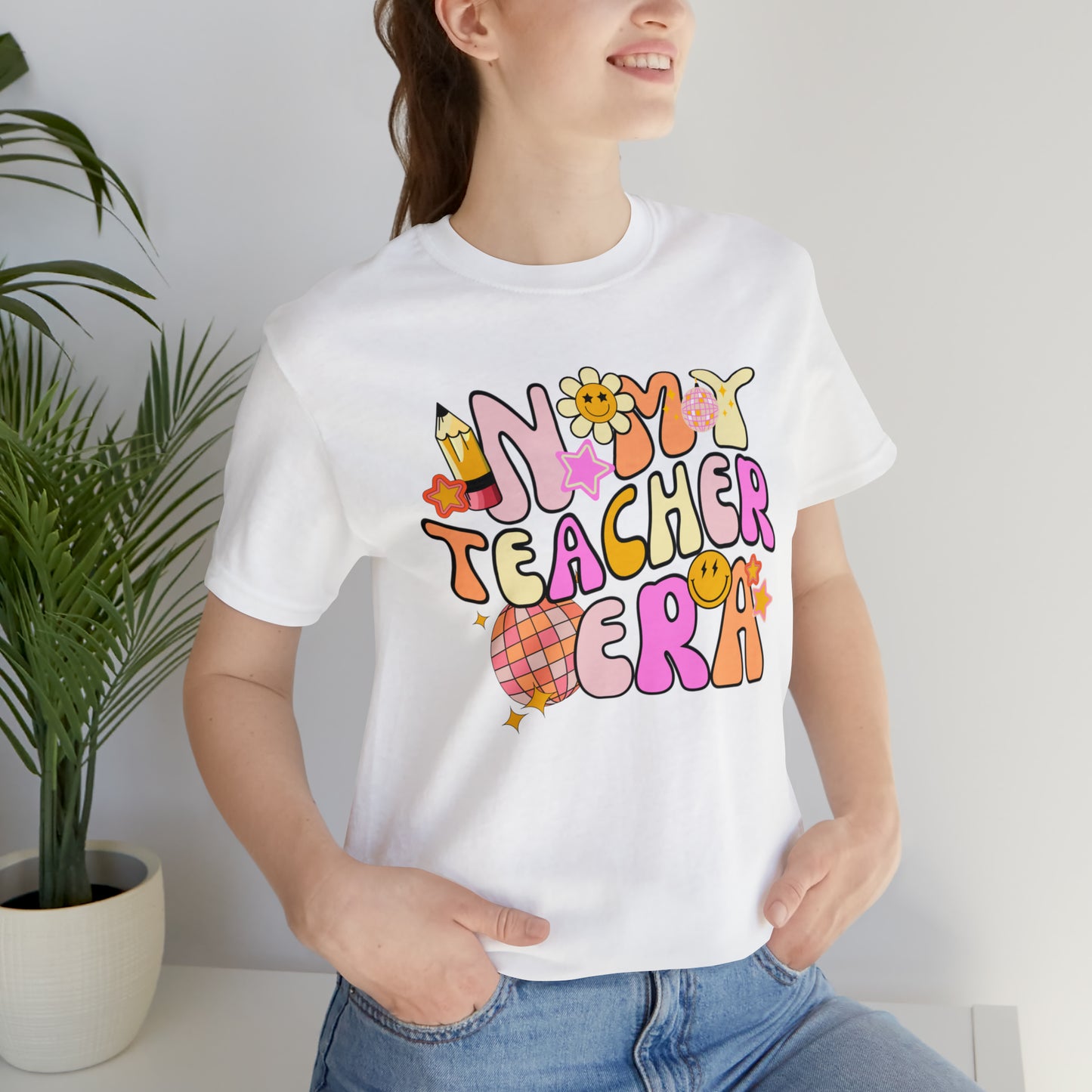 In My Teacher Era Retro Unisex Jersey Short Sleeve Tee