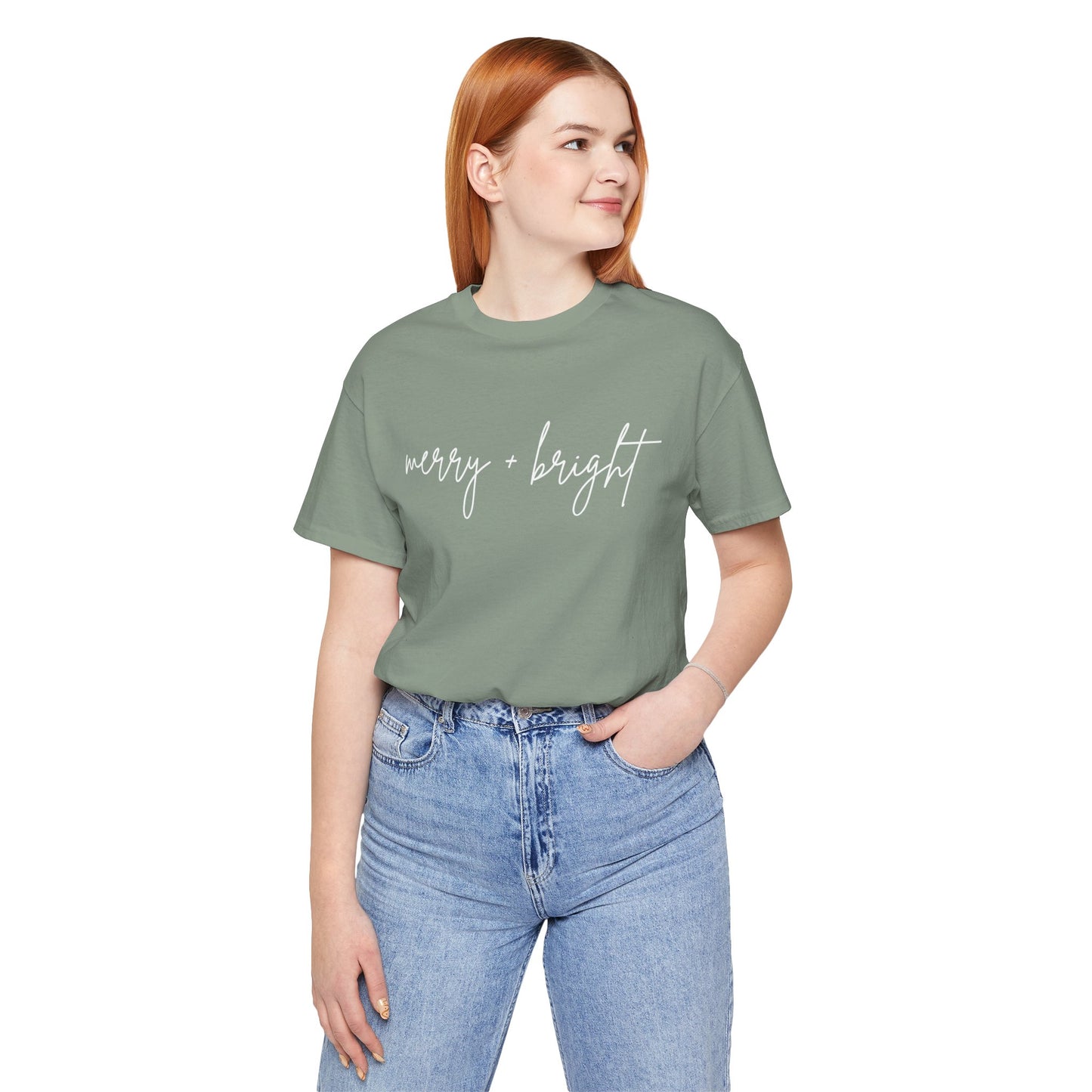 Merry + Bright Cursive Tee