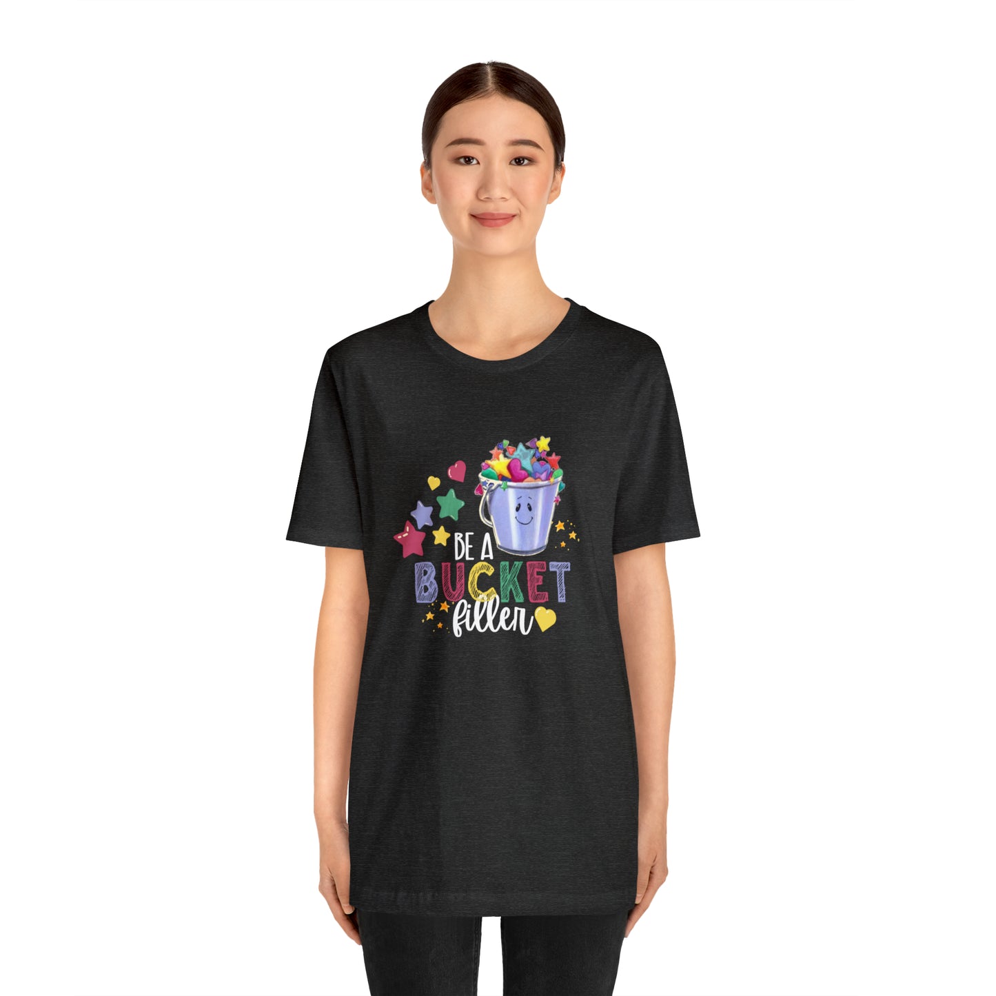 Bucket Filler White Font Unisex Jersey Short Sleeve Tee