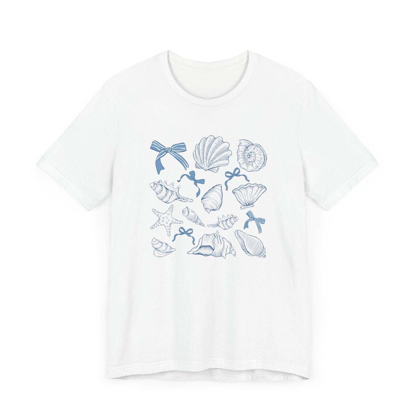 Coastal Beach Shells and Bows Tee