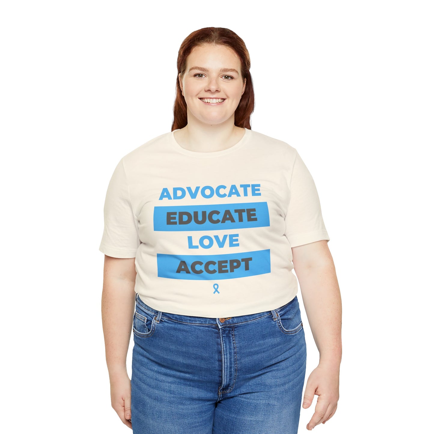 Advocate Educate Love Accept Unisex Jersey Short Sleeve Tee