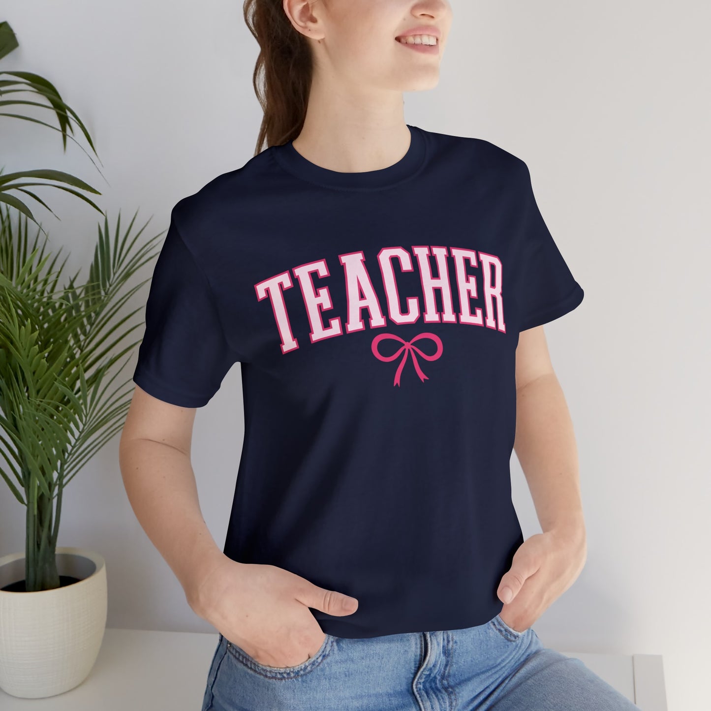 Teacher Varsity Bow Tee