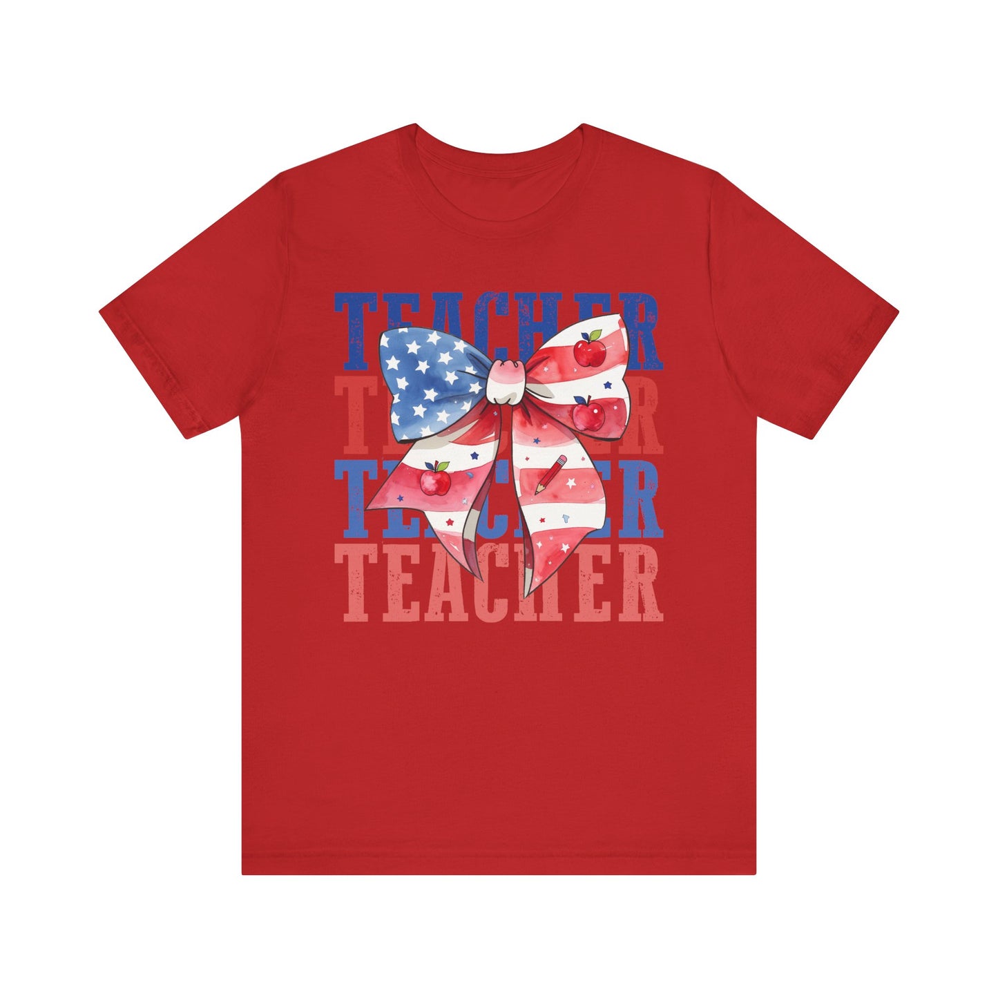 Bow Patriotic Teacher Tee