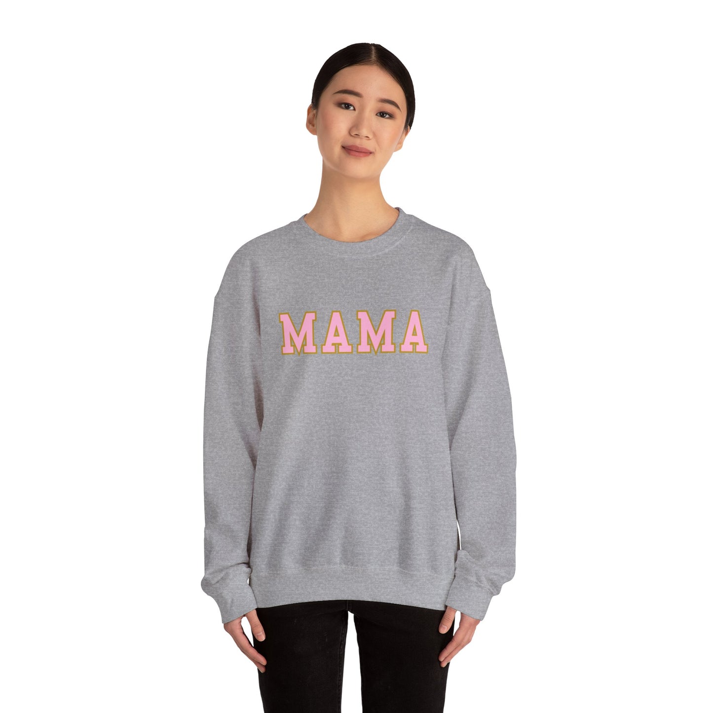MAMA Block Letter Unisex Heavy Blend™ Crewneck Sweatshirt