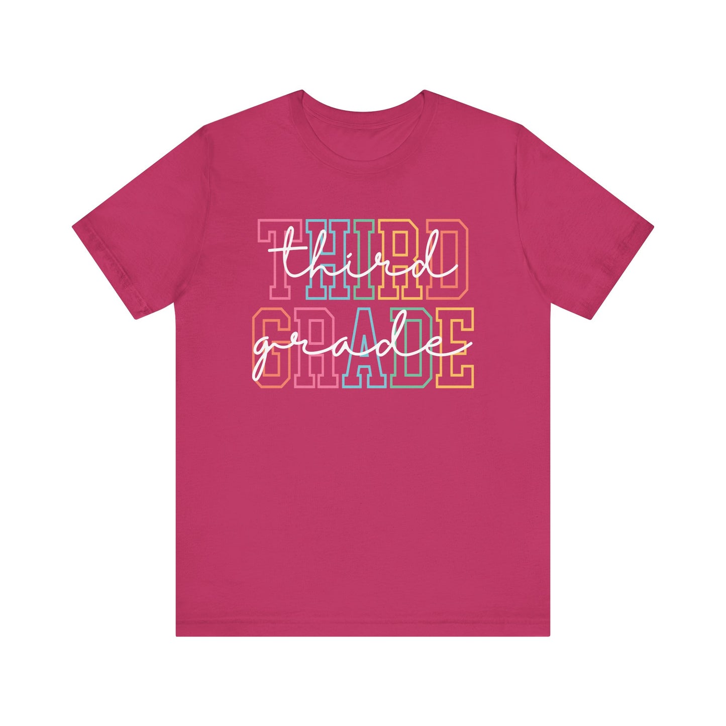 Colorful Third Grade Tee