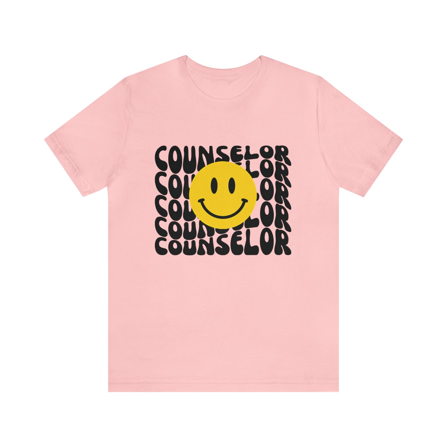 Happy Counselor Unisex Jersey Short Sleeve Tee in Black