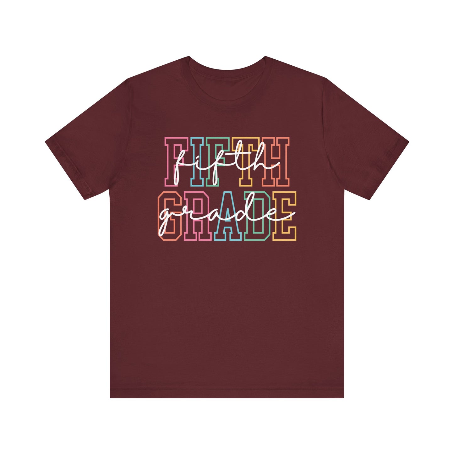 Colorful Fifth Grade Tee