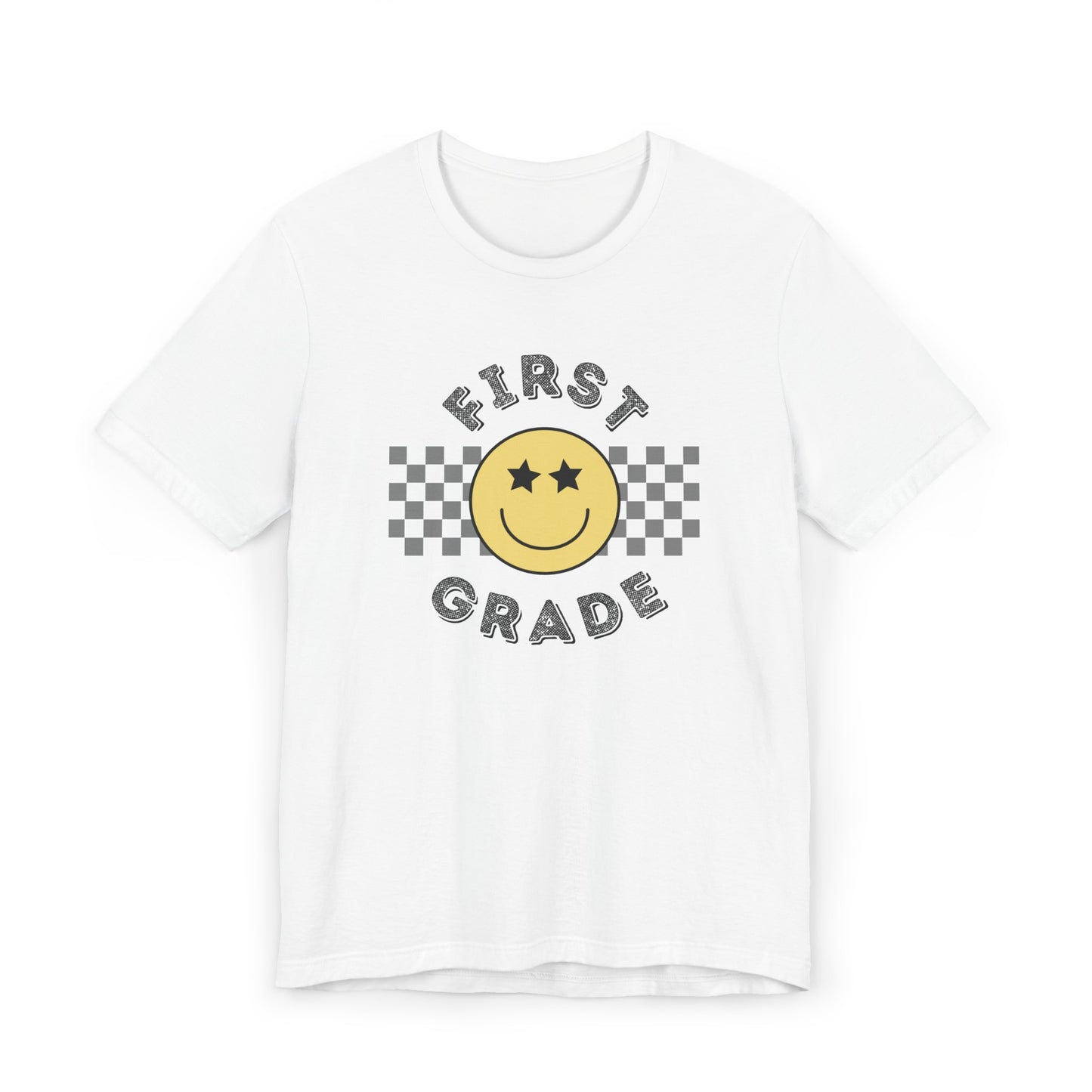 First Grade Star Eyed Smiley Tee