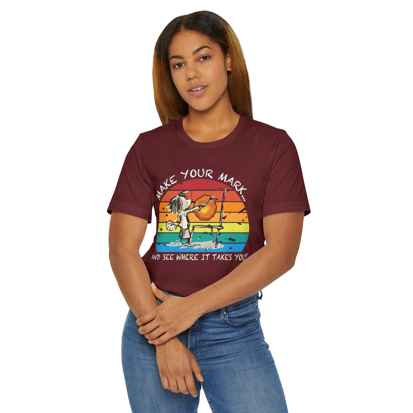 Make Your Mark Tee White Letters