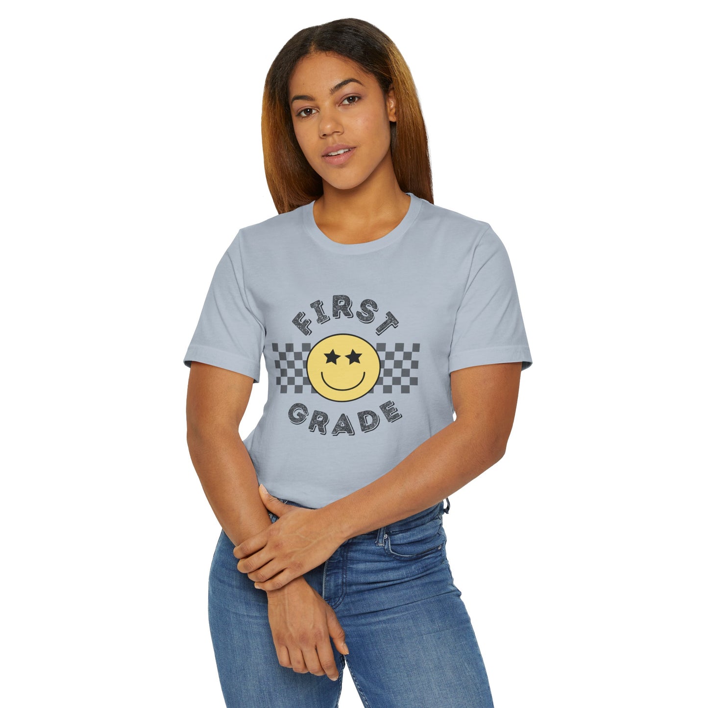 First Grade Star Eyed Smiley Tee