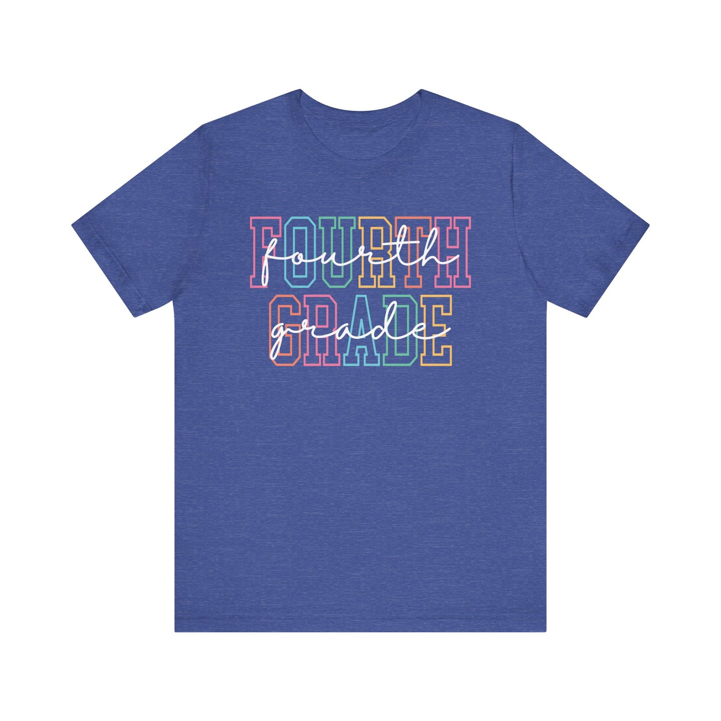 Colorful Fourth Grade Tee