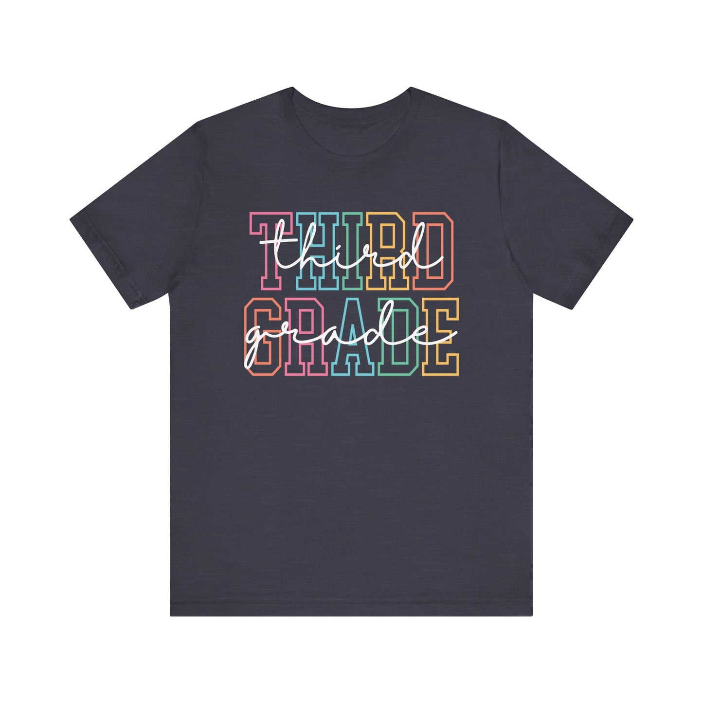 Colorful Third Grade Tee