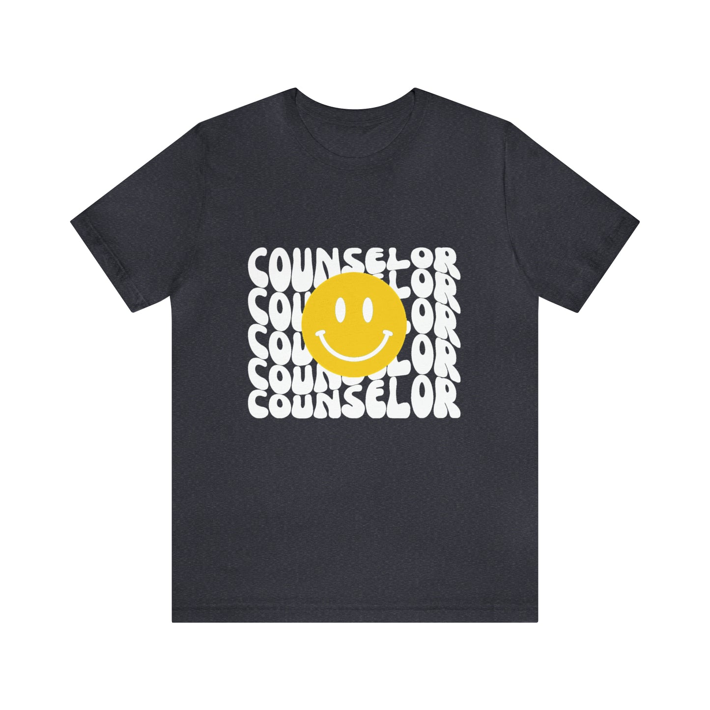 Happy Counselor Unisex Jersey Short Sleeve Tee in White