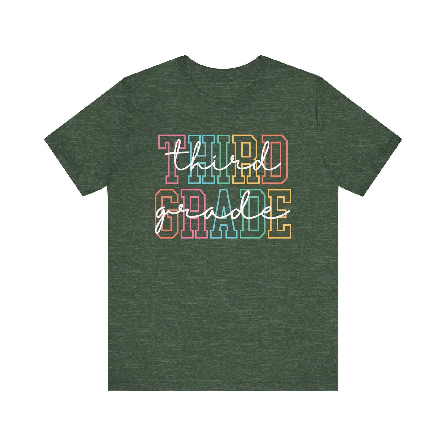 Colorful Third Grade Tee