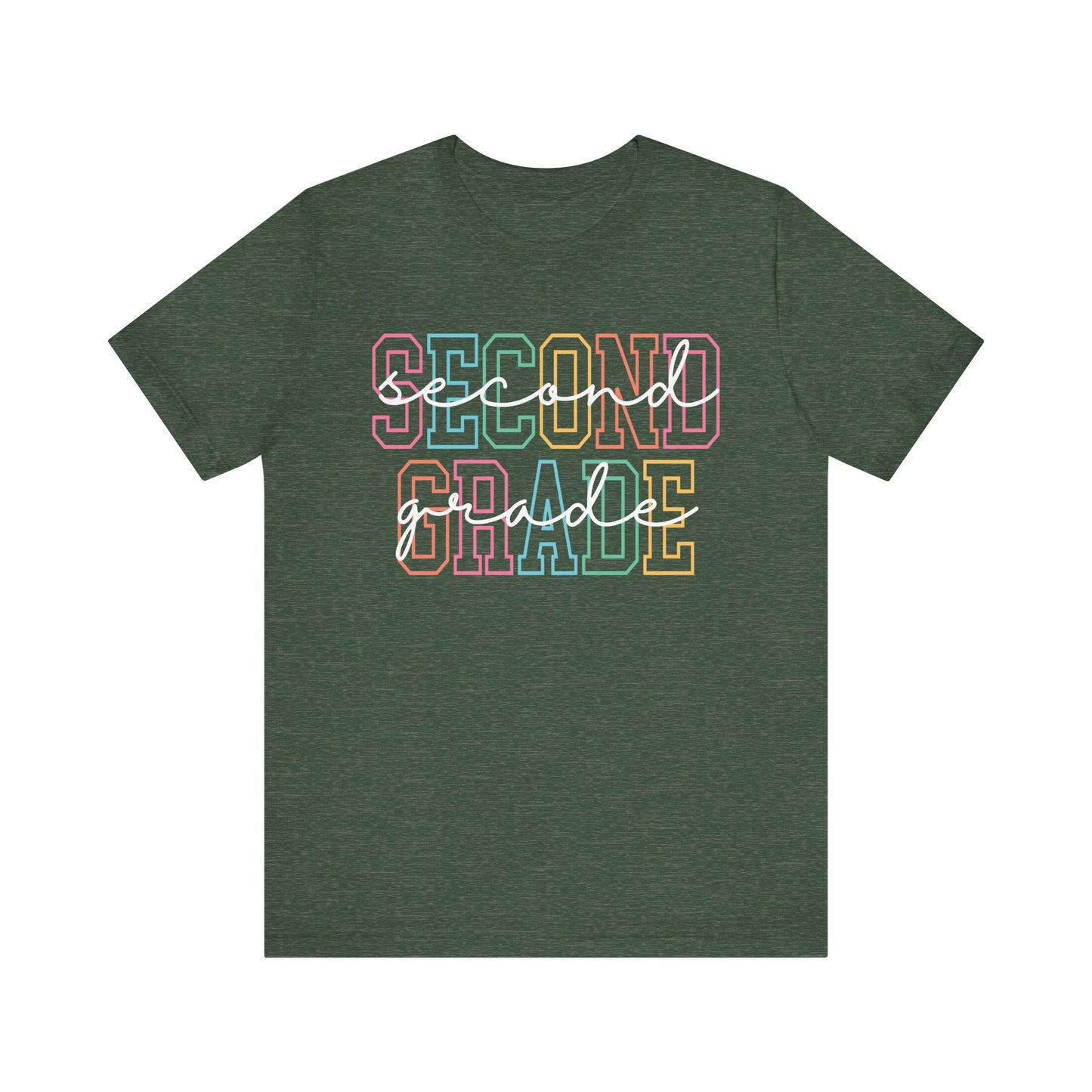 Colorful Second Grade Tee