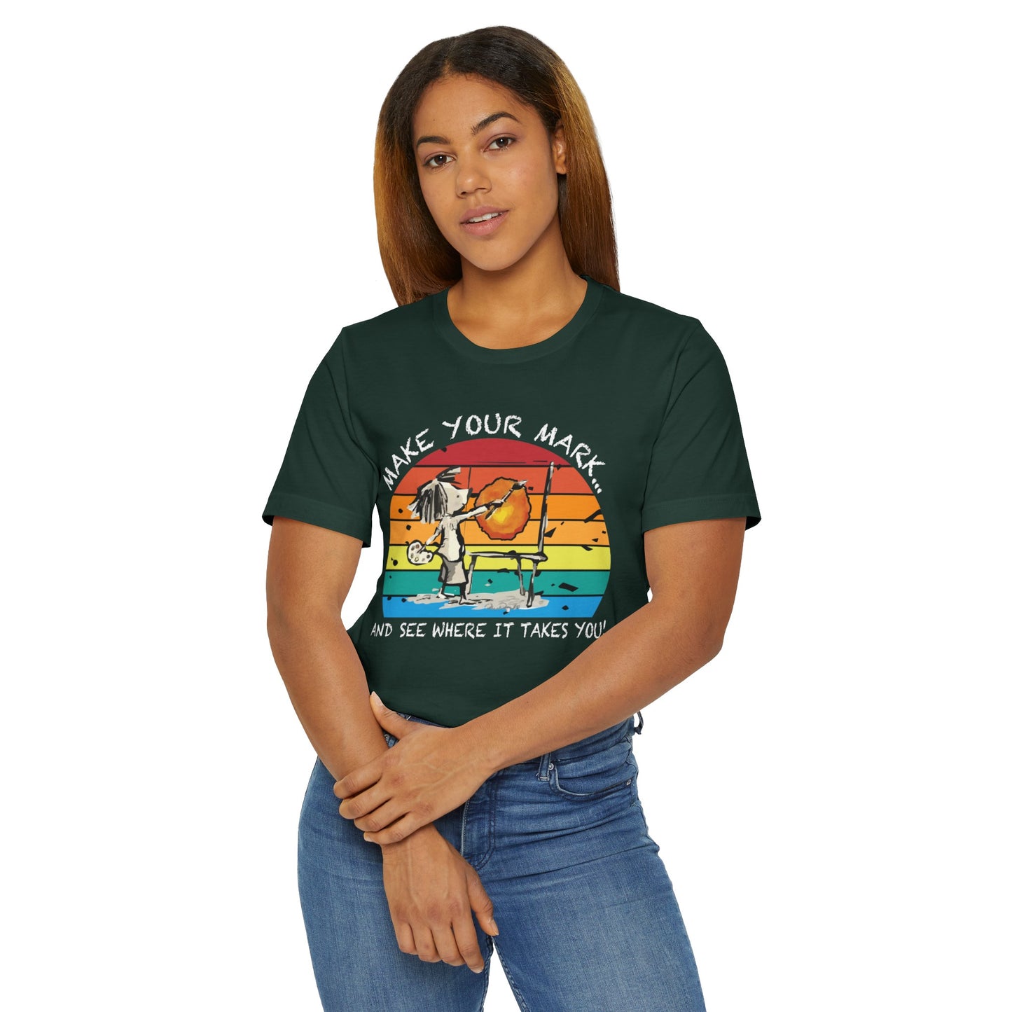 Make Your Mark Tee White Letters