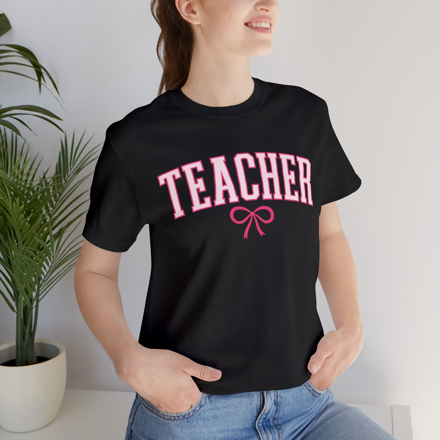 Teacher Varsity Bow Tee