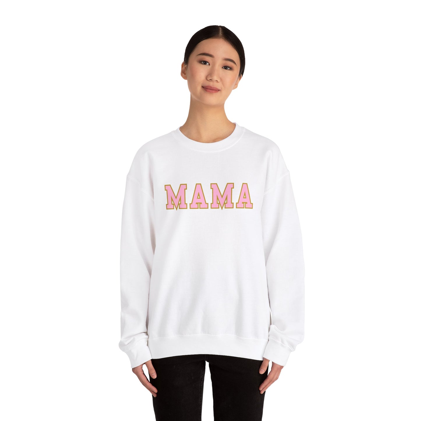 MAMA Block Letter Unisex Heavy Blend™ Crewneck Sweatshirt