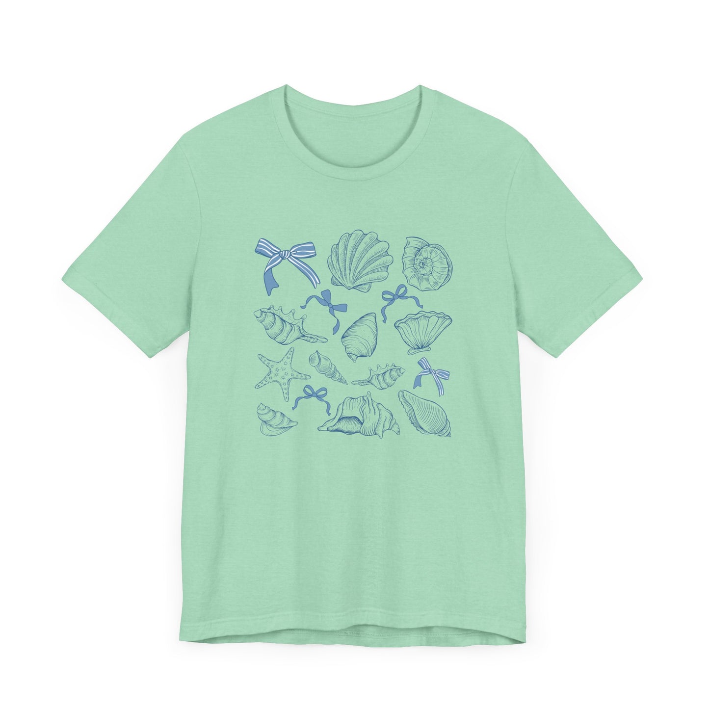 Coastal Beach Shells and Bows Tee