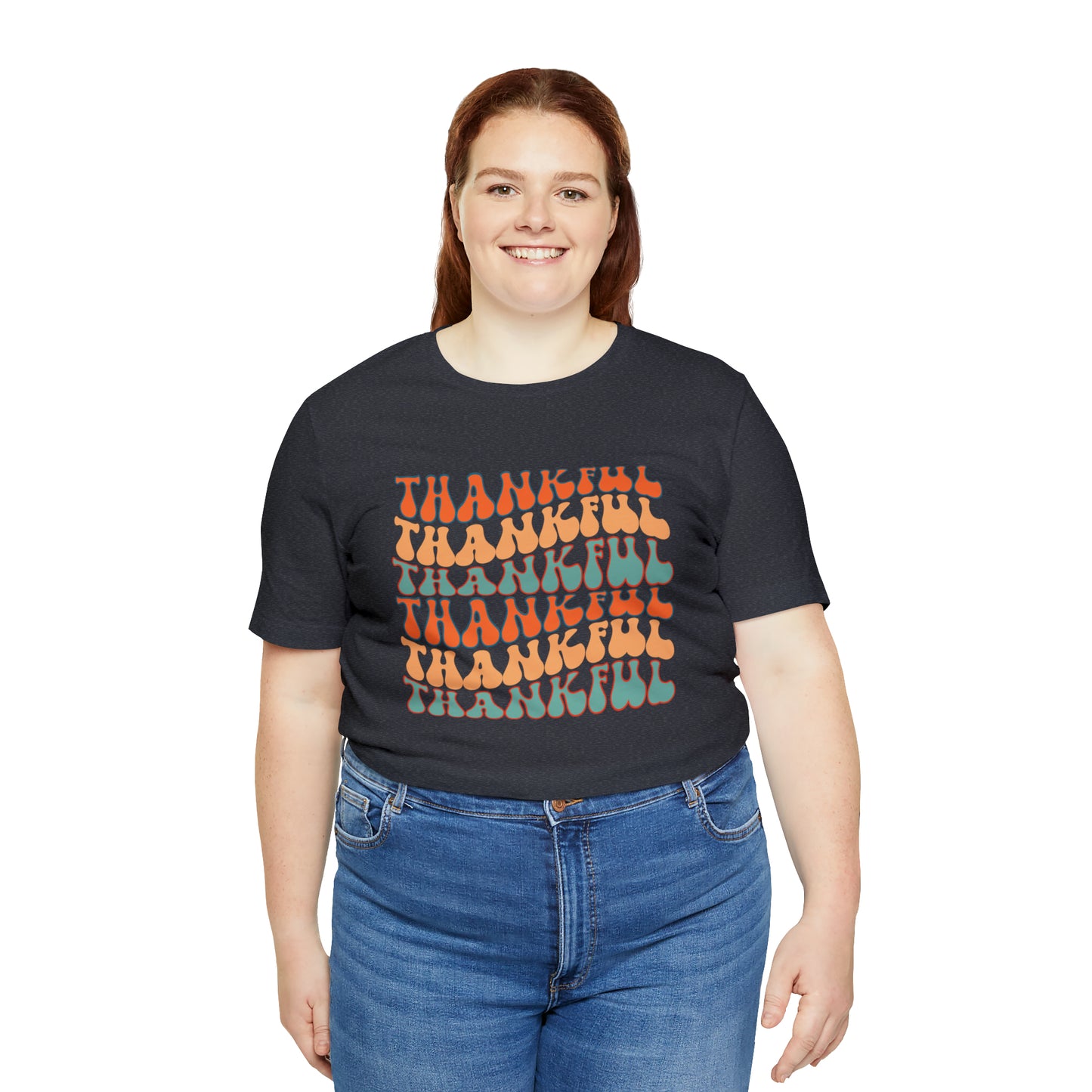 Thankful Retro Print Unisex Jersey Short Sleeve Tee