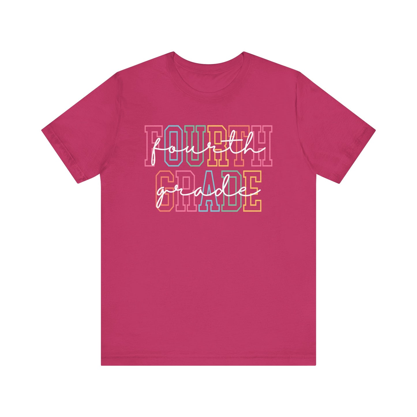 Colorful Fourth Grade Tee