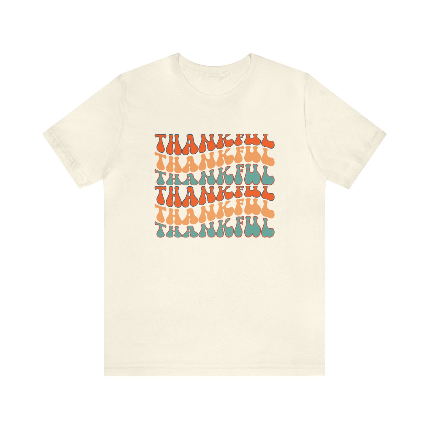 Thankful Retro Print Unisex Jersey Short Sleeve Tee