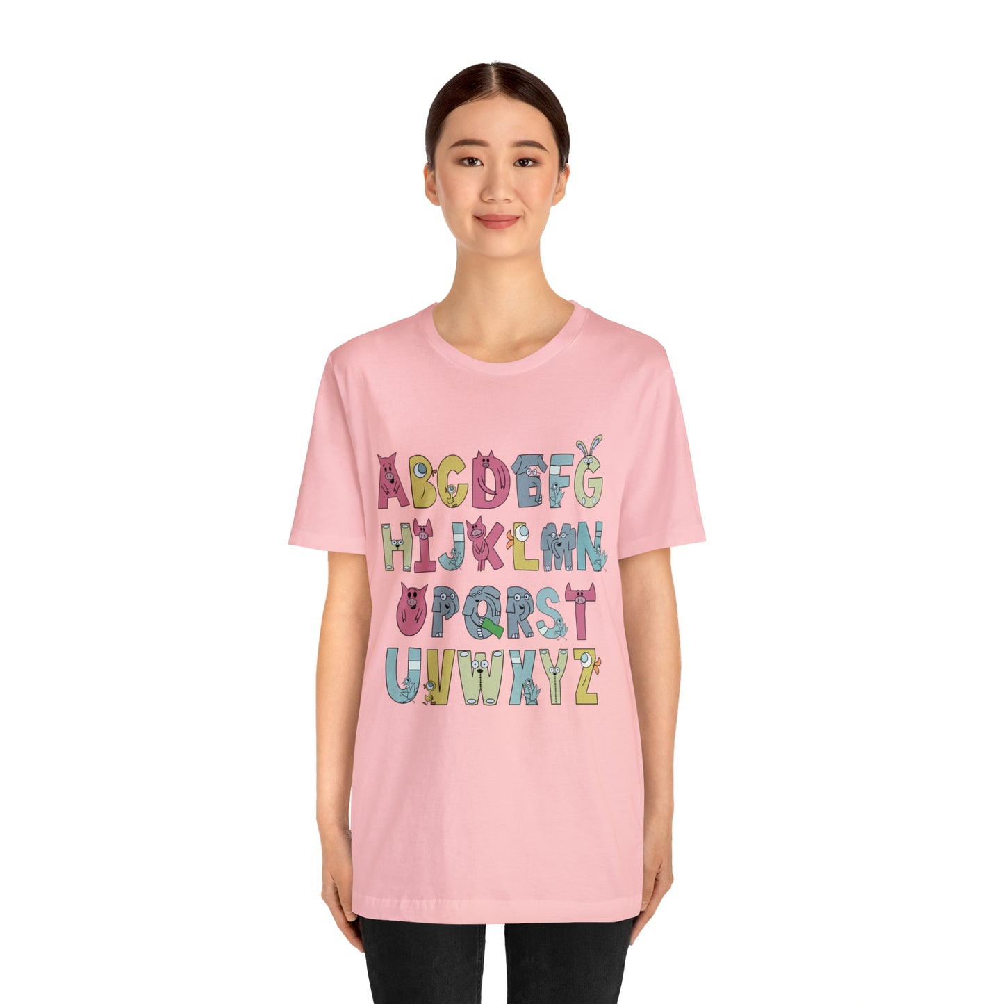 Elephant and Piggie Alphabet Unisex Jersey Short Sleeve Tee