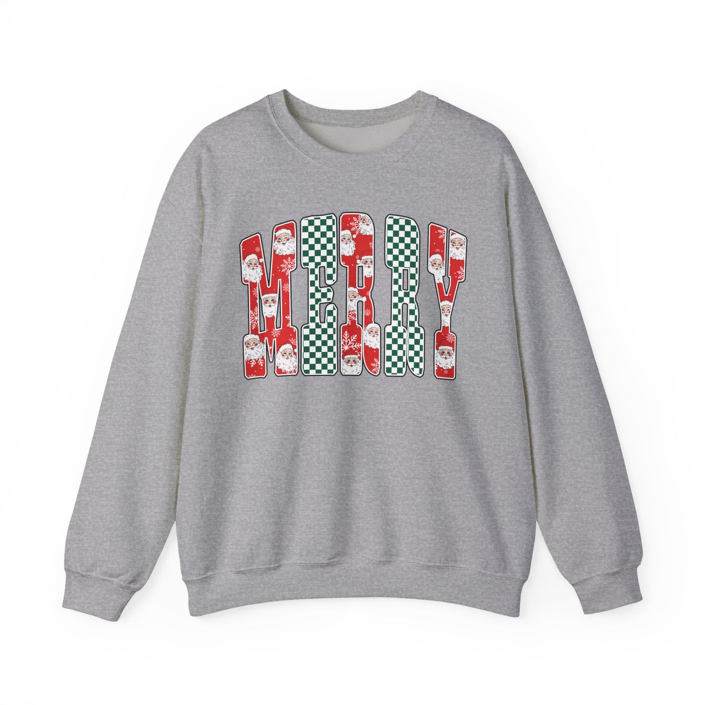 Merry Graphic Letters Holiday Crewneck
