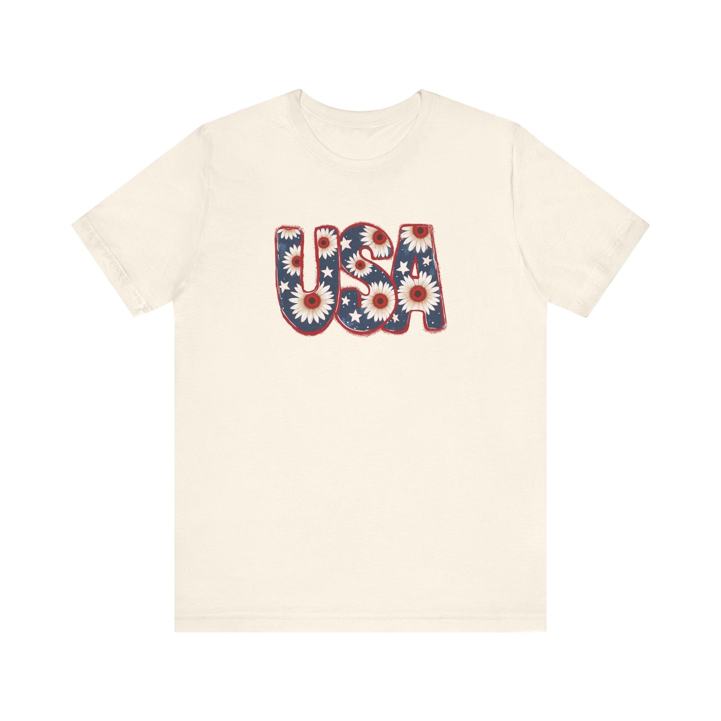 USA Floral Patriotic Tee
