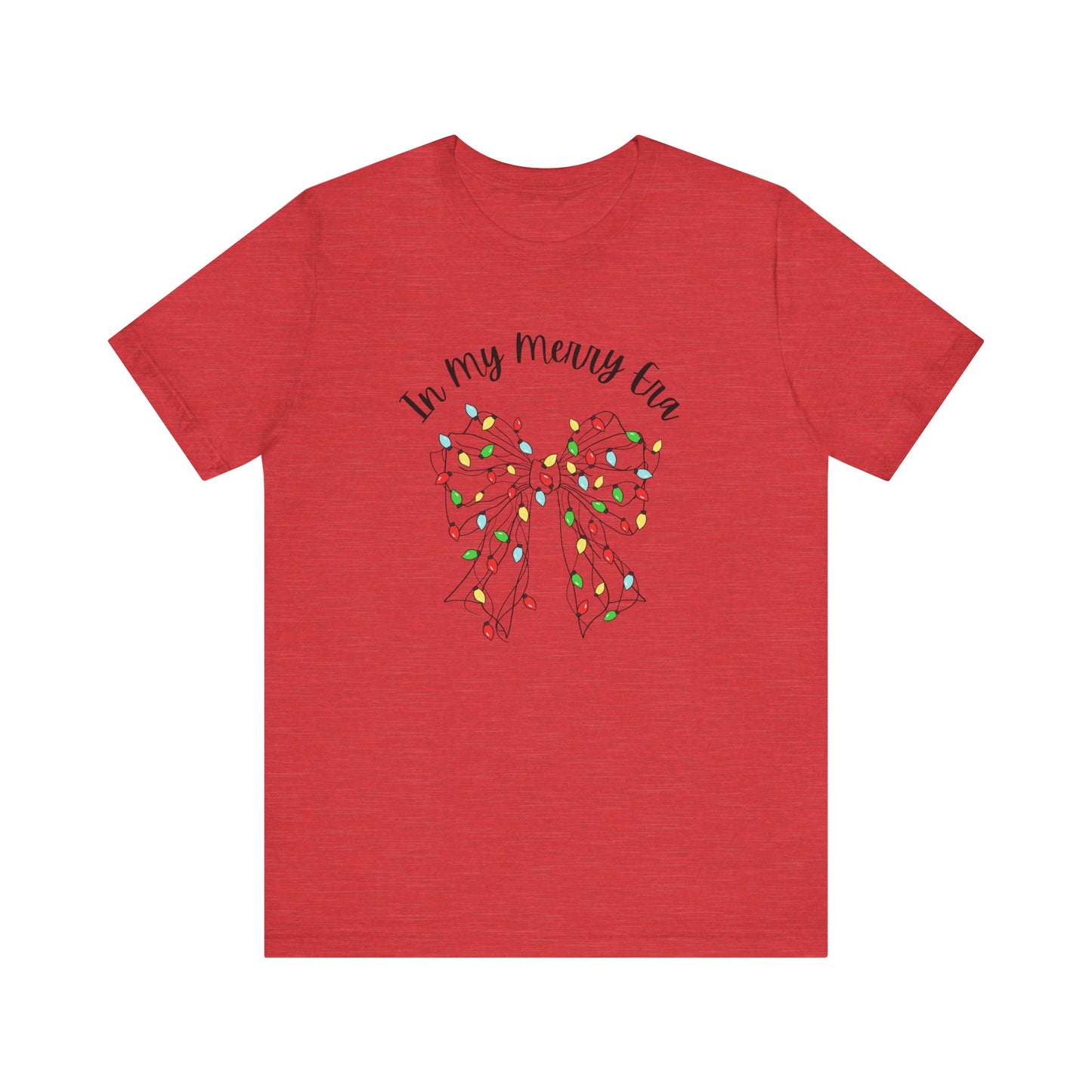 Holiday Lights Bow T-Shirt - "In My Merry Era"