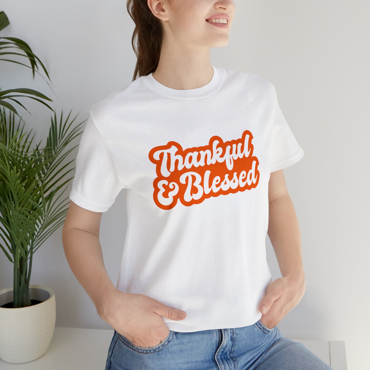 Thankful & Blessed Unisex Jersey Short Sleeve Tee