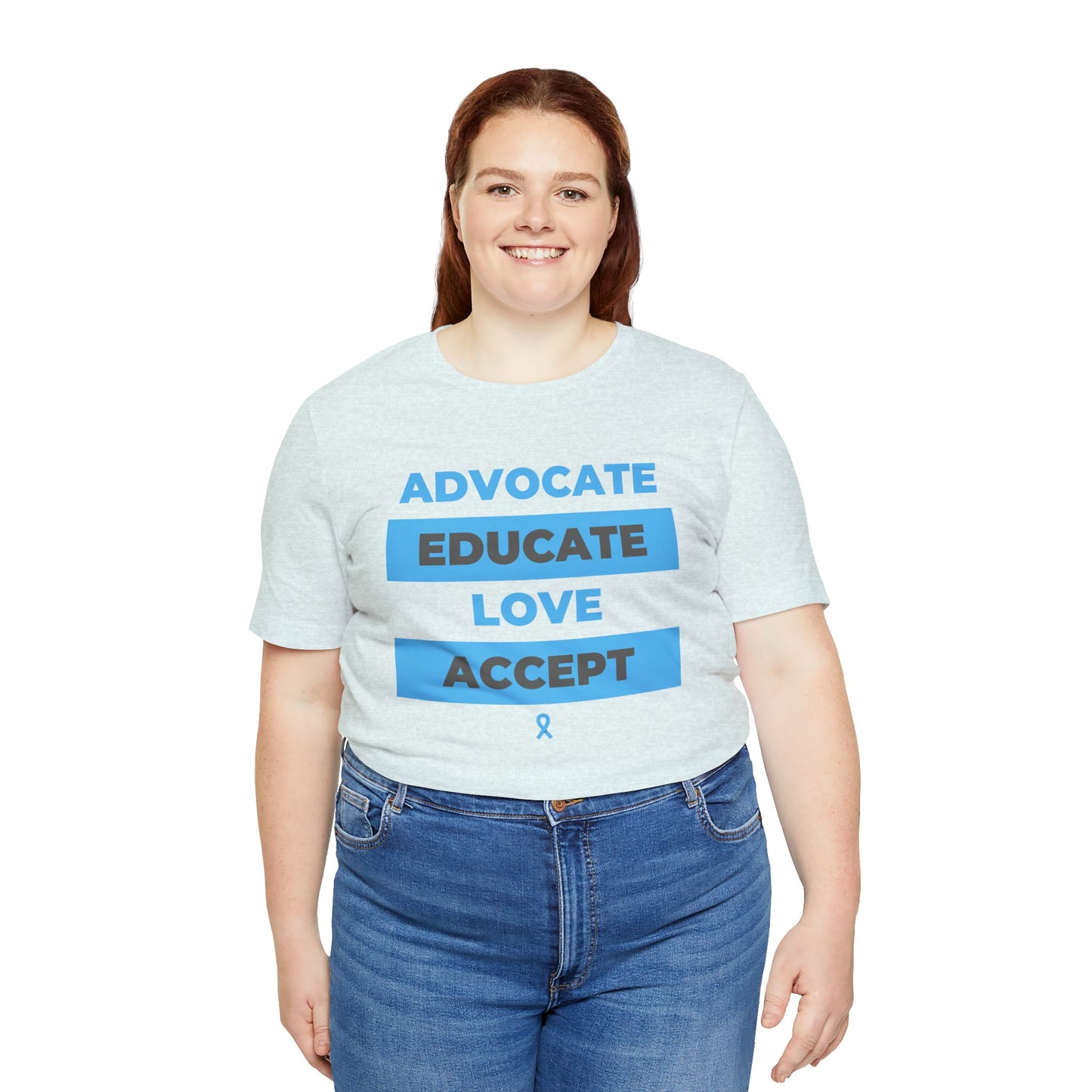 Advocate Educate Love Accept Unisex Jersey Short Sleeve Tee