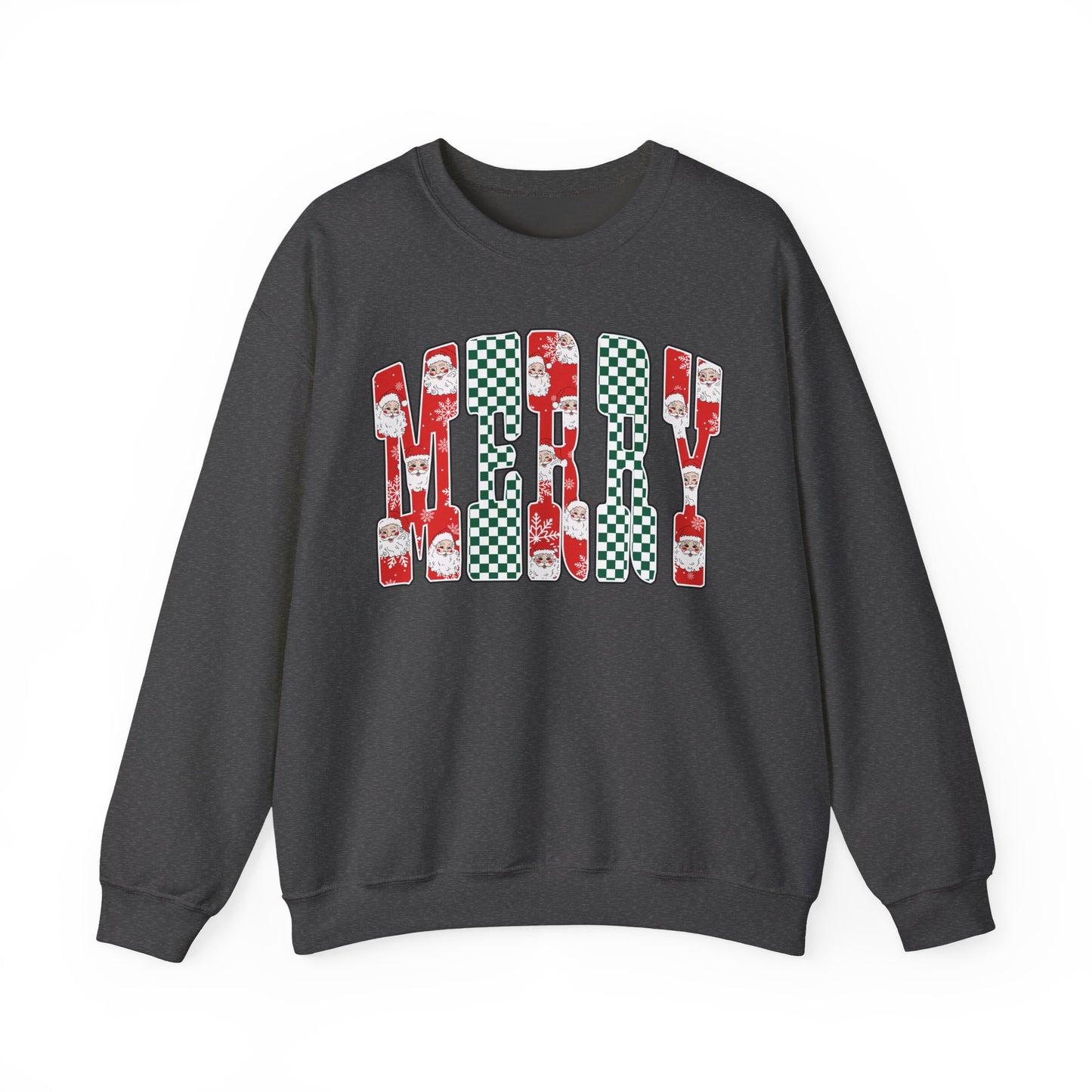 Merry Graphic Letters Holiday Crewneck