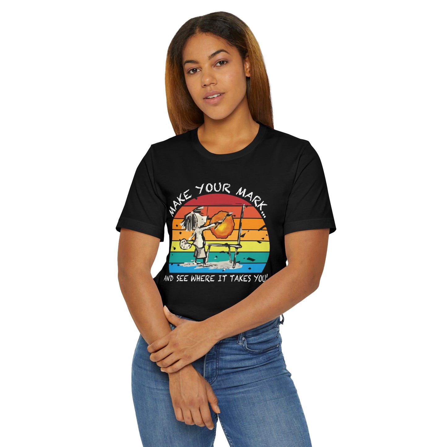 Make Your Mark Tee White Letters