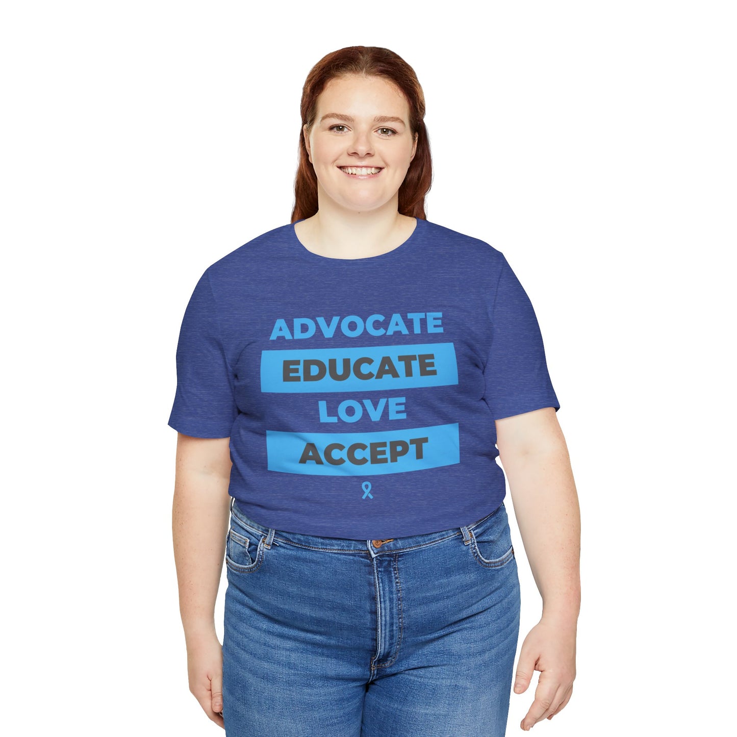 Advocate Educate Love Accept Unisex Jersey Short Sleeve Tee