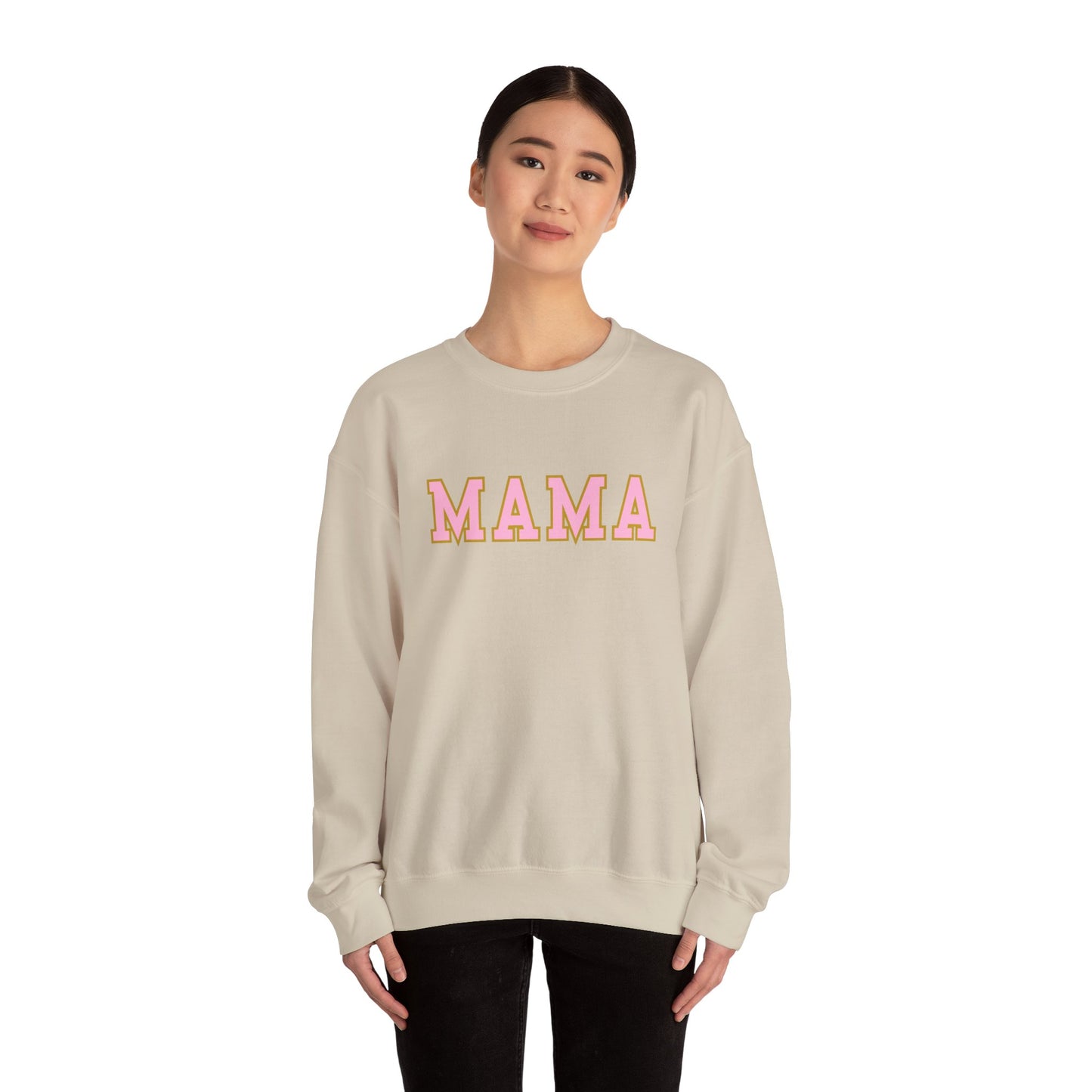 MAMA Block Letter Unisex Heavy Blend™ Crewneck Sweatshirt