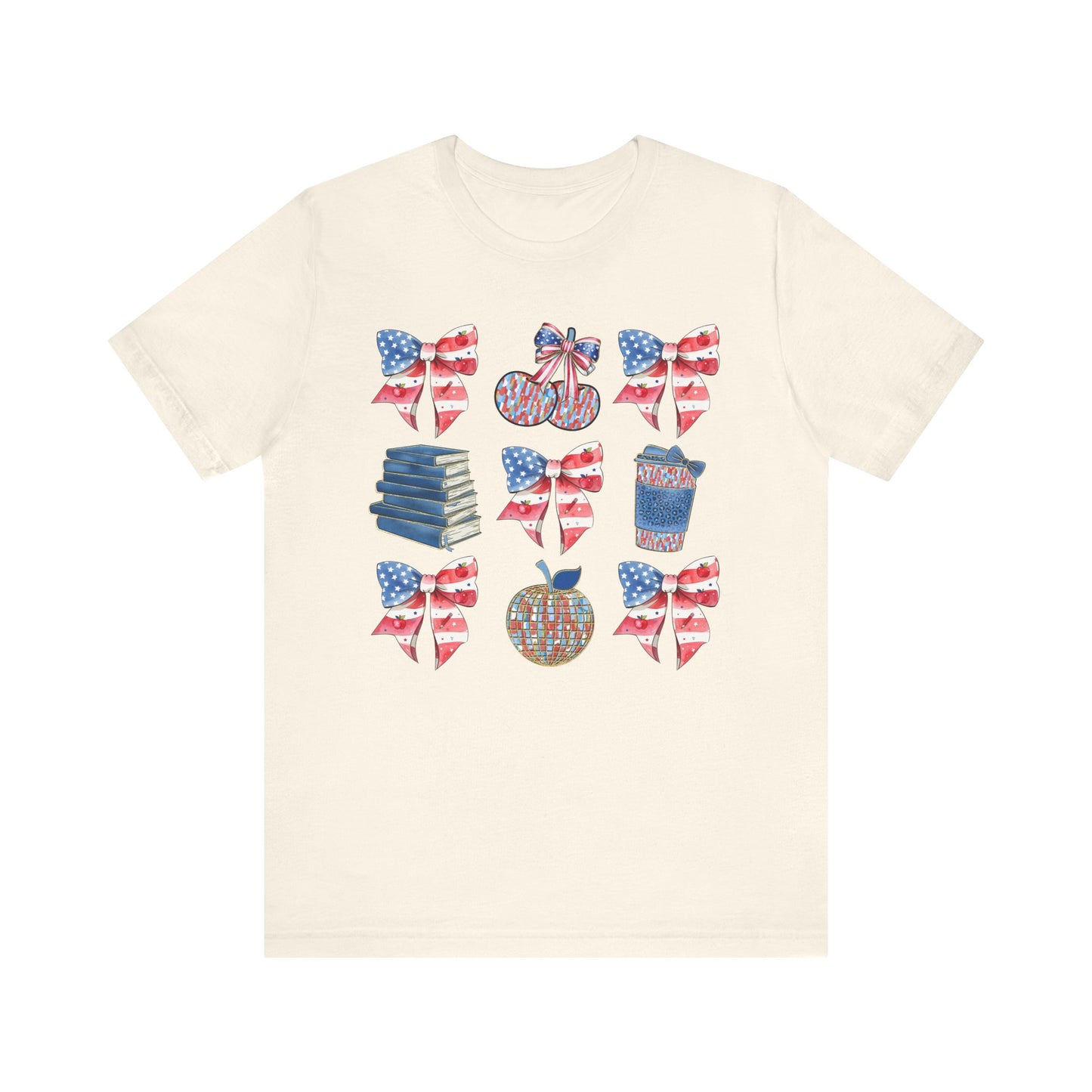 Patriotic Bows & Apples Tee