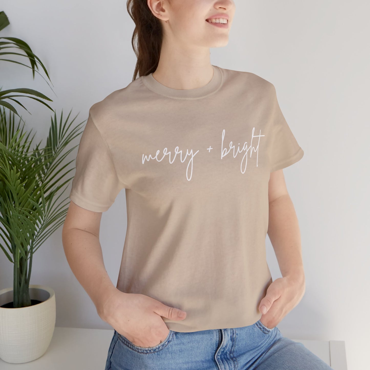 Merry + Bright Cursive Tee