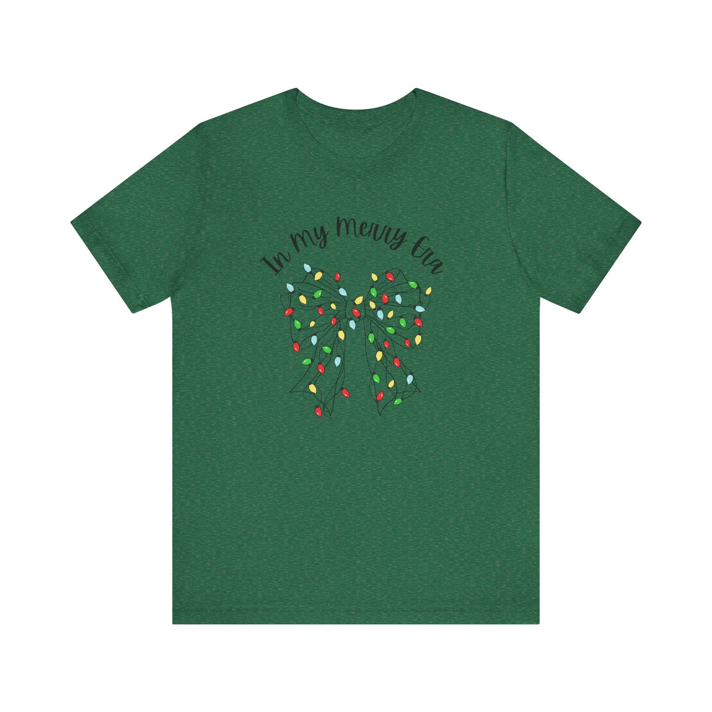 Holiday Lights Bow T-Shirt - "In My Merry Era"