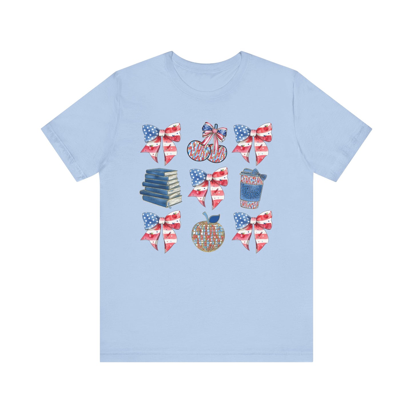 Patriotic Bows & Apples Tee