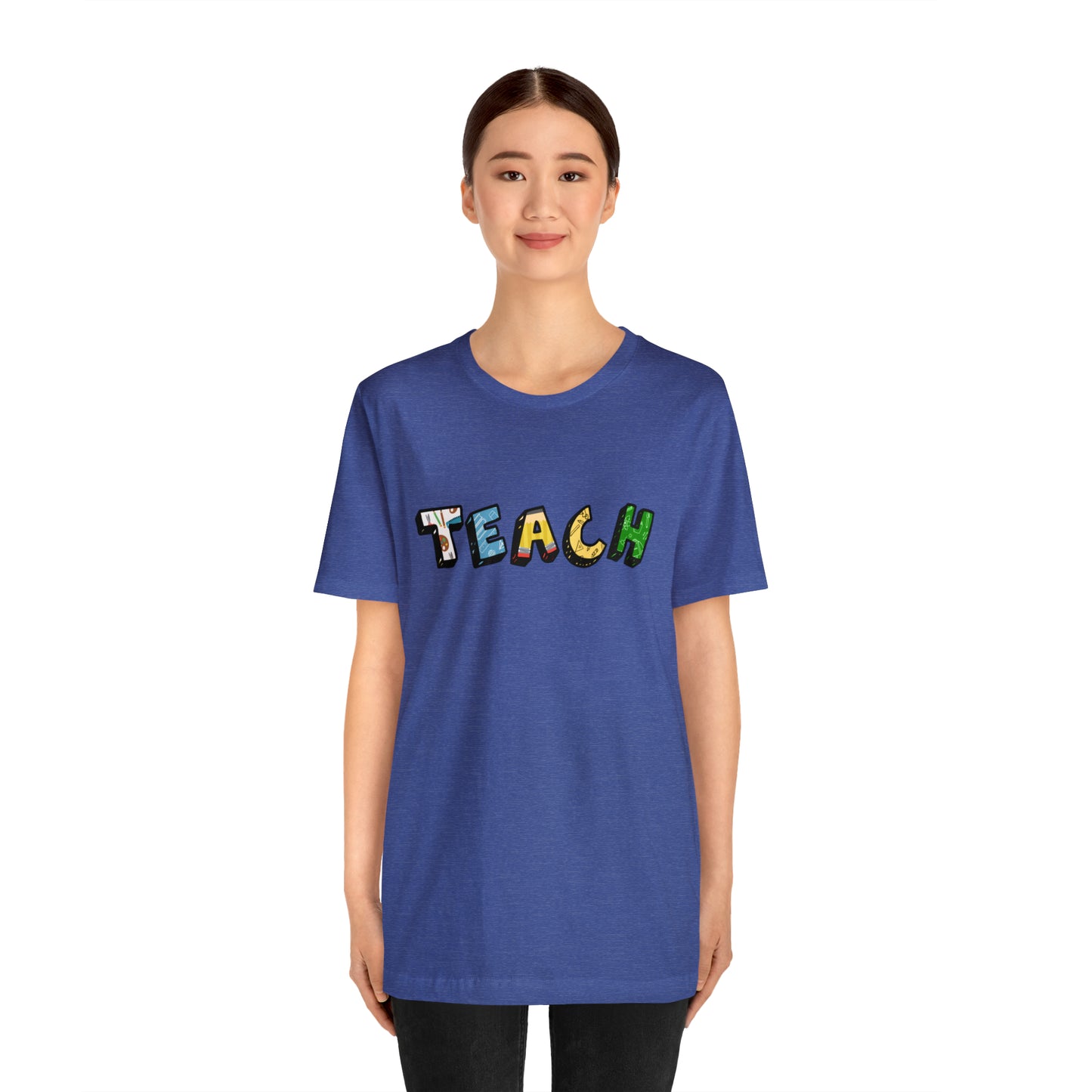 TEACH Graphic Print Unisex Jersey Short Sleeve Tee